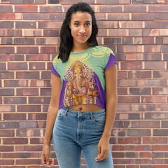 Ganesh Hindu Crop T-Shirt