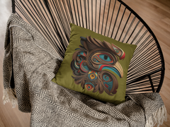 Totem & Mask Haida - Tlingit Pillow